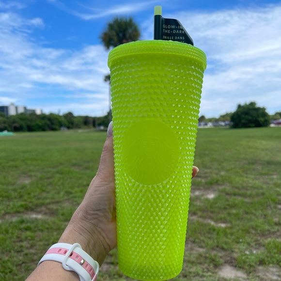 New Starbucks Lemongrass Venti Studded Glow in the Dark Tumbler - Picture 3 of 4
